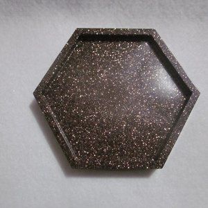Brown Shimmer Coaster / Small Trinket Tray / Home Decor